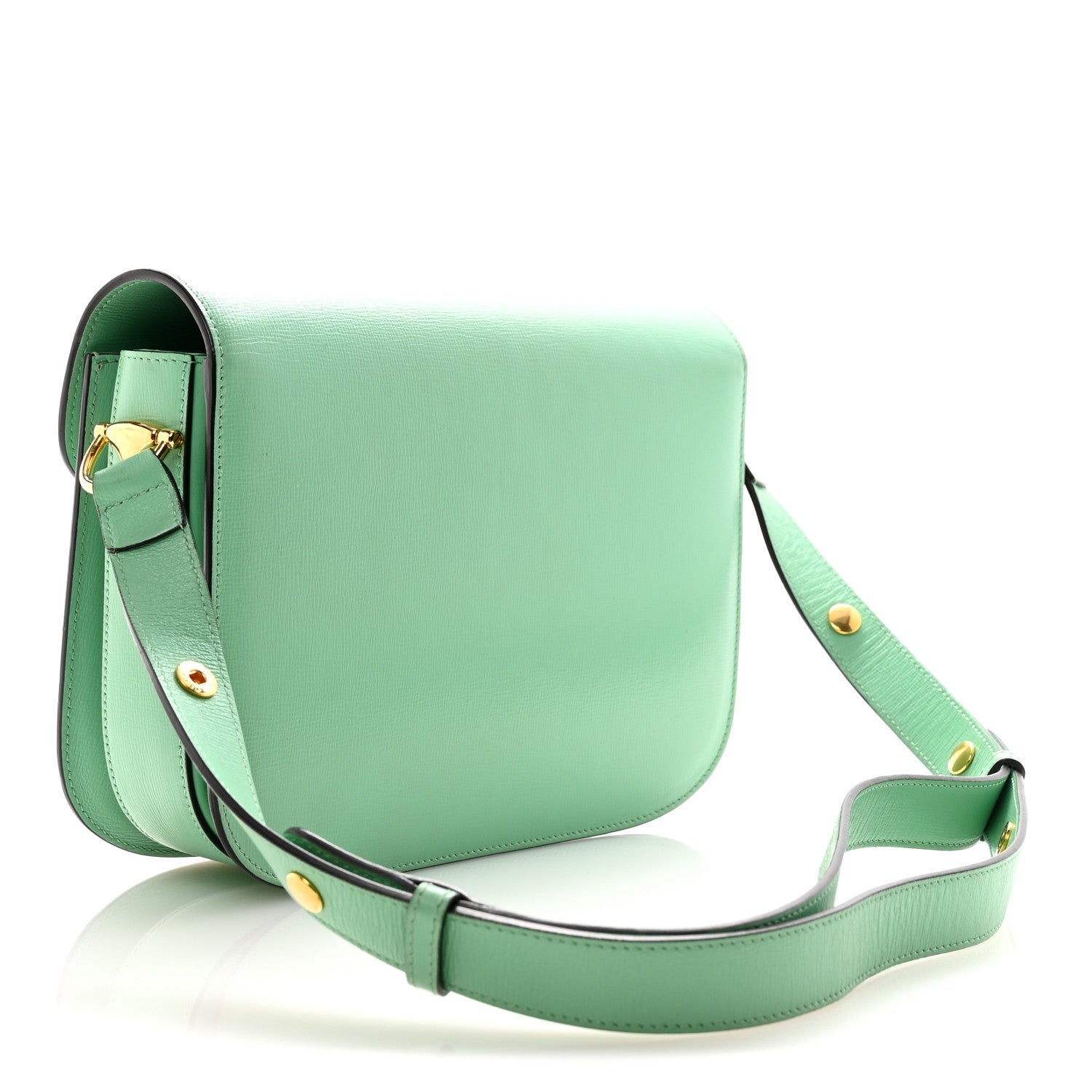 Azalea Calfskin Horsebit 1955 Shoulder Bag Light Green
