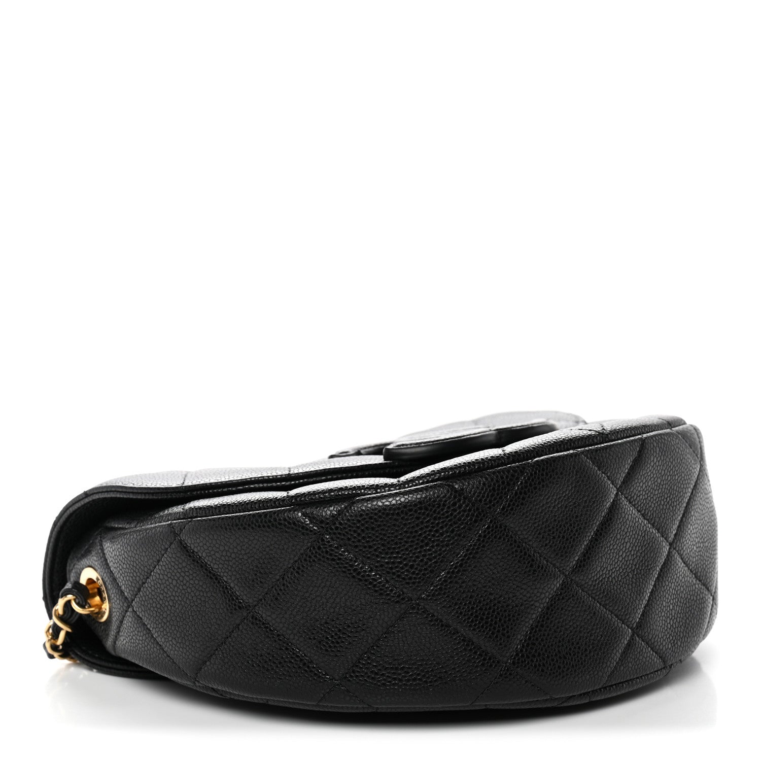 Caviar Quilted Small Messenger Flap Black