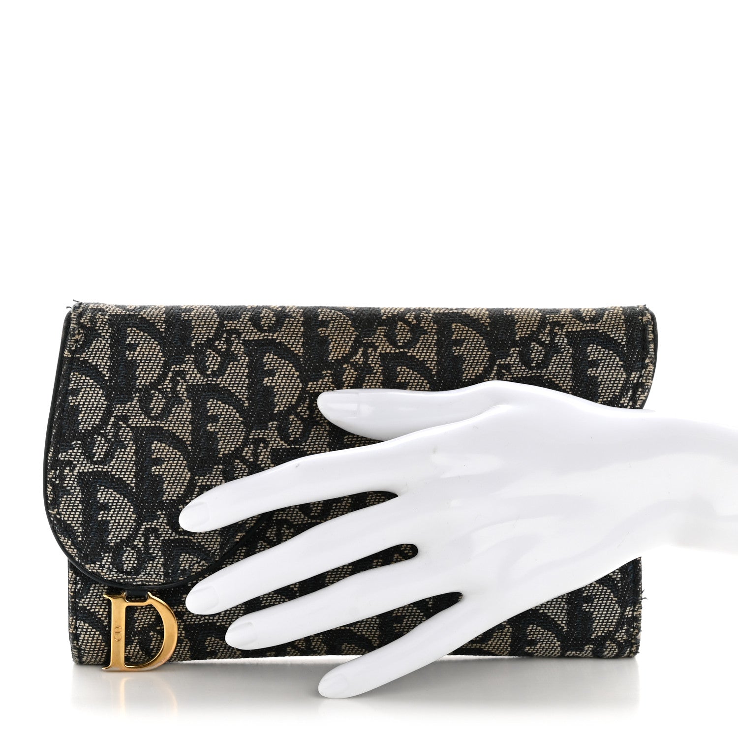 Monogram Saddle Wallet Navy