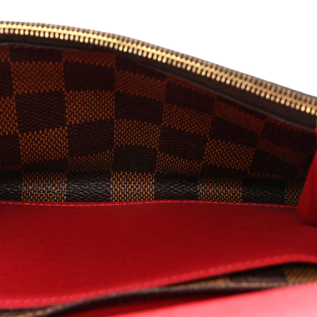 Damier Ebene Emilie Wallet Red