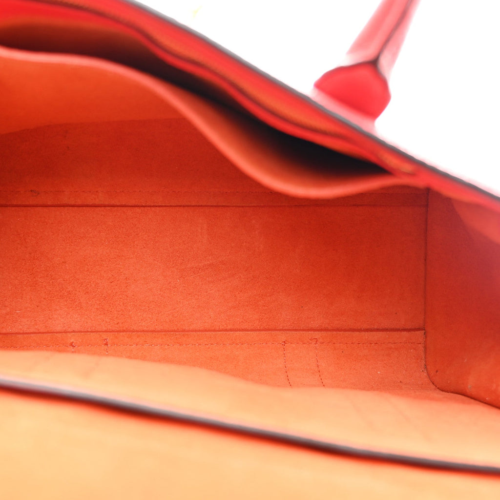 Classic Grain Small Bayswater Satchel Scarlet Red