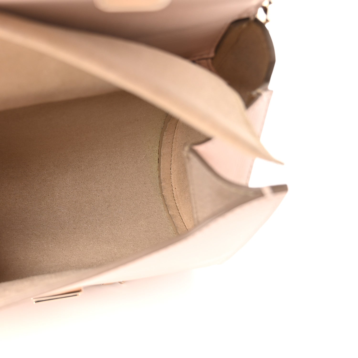 Textured Calfskin Mini Pandora Box Chain Crossbody Bag Powder Pink
