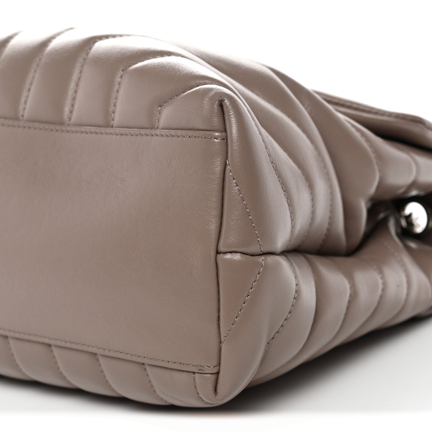 Calfskin Y Quilted Monogram Medium Loulou Chain Satchel Mink