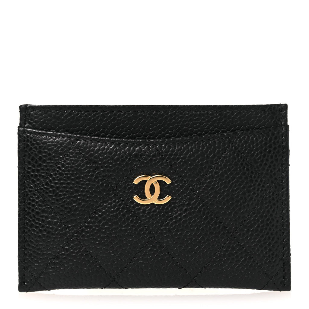 Caviar Quilted  Holder Black