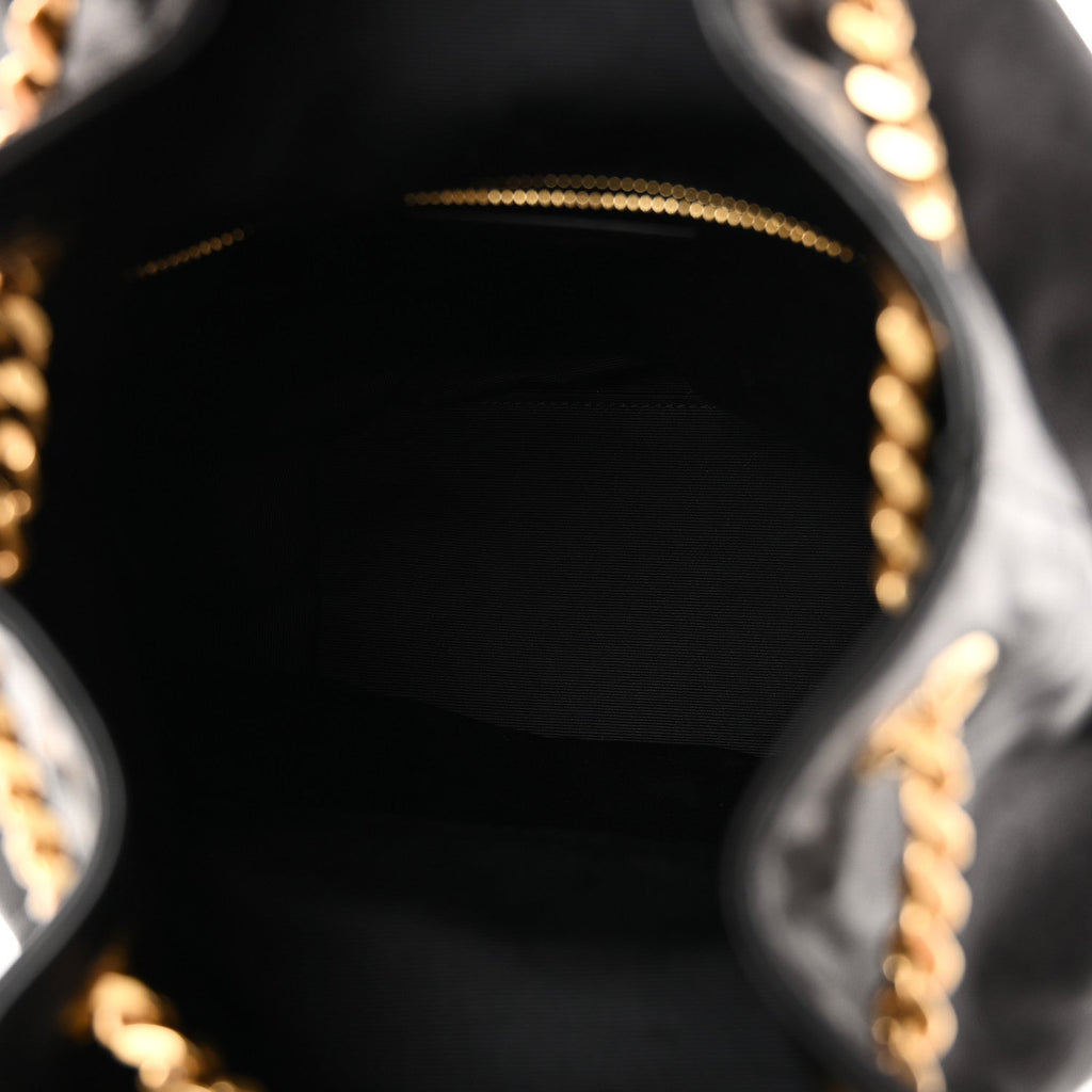 Lambskin Matelasse Monogram Joe Backpack Black