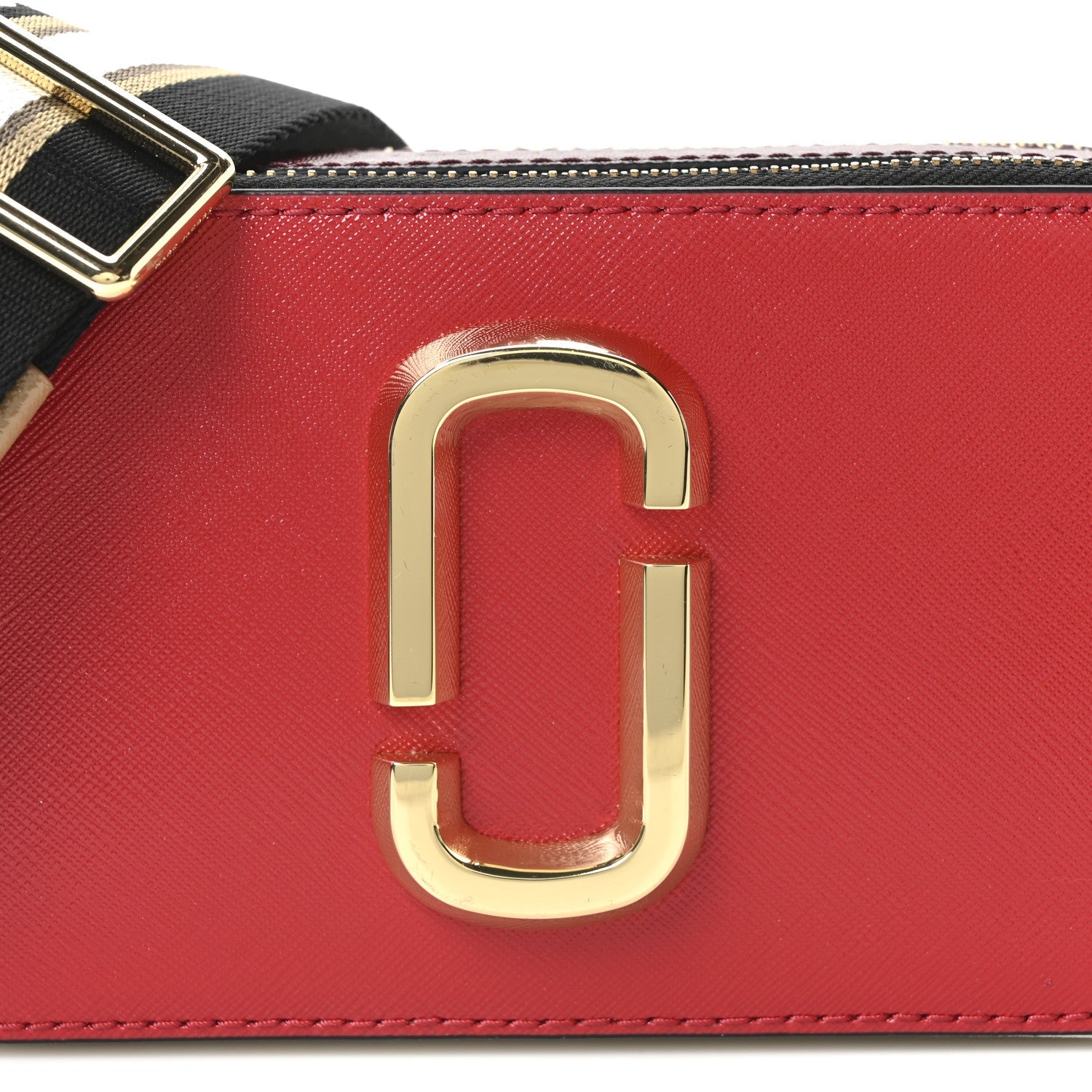 Saffiano Small Snapshot Camera Bag Red Multicolor