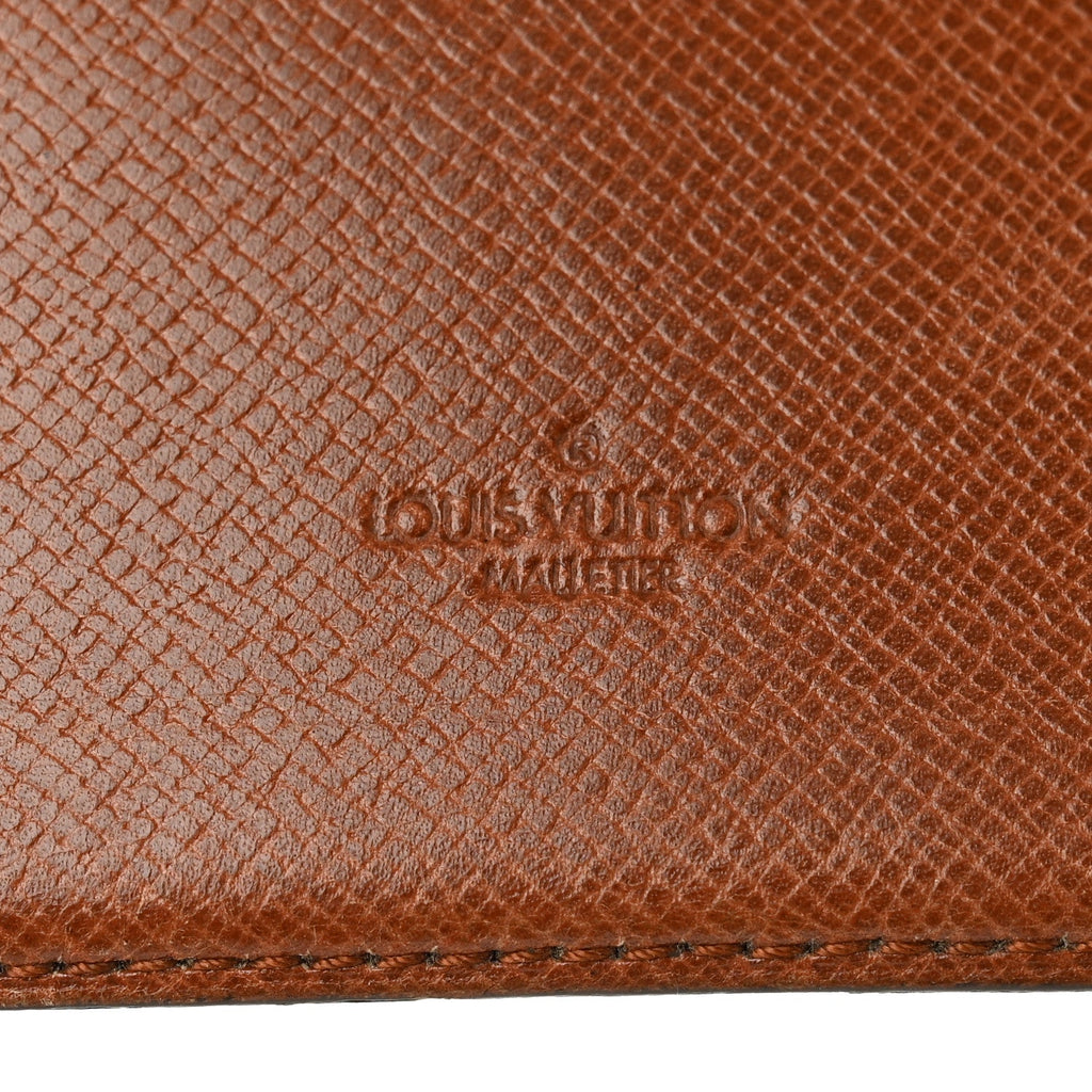 Monogram Simple Checkbook Holder Wallet Cover