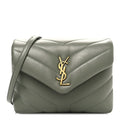 Calfskin Y Quilted Monogram Toy Loulou Crossbody Bag Light Sage