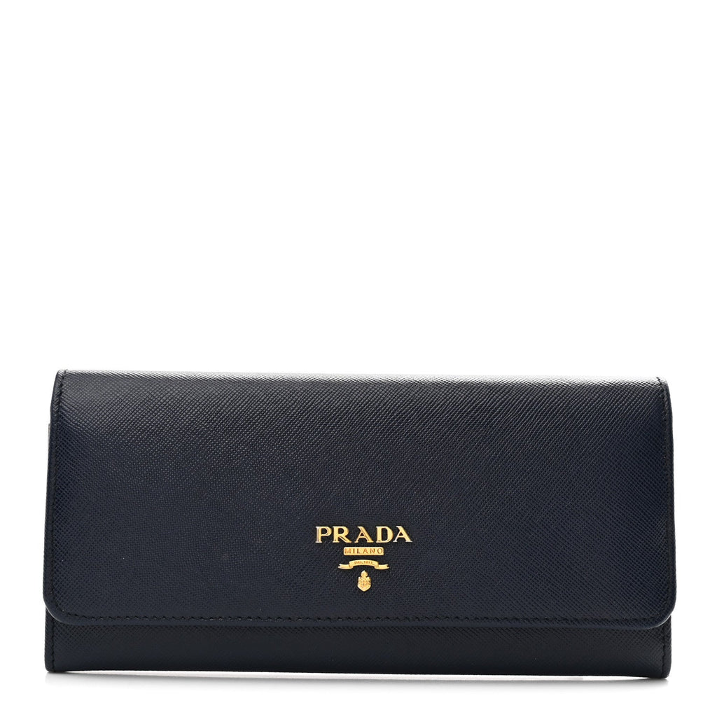 Saffiano Metal Continental Flap Wallet Baltico Argento