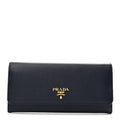 Saffiano Metal Continental Flap Wallet Baltico Argento