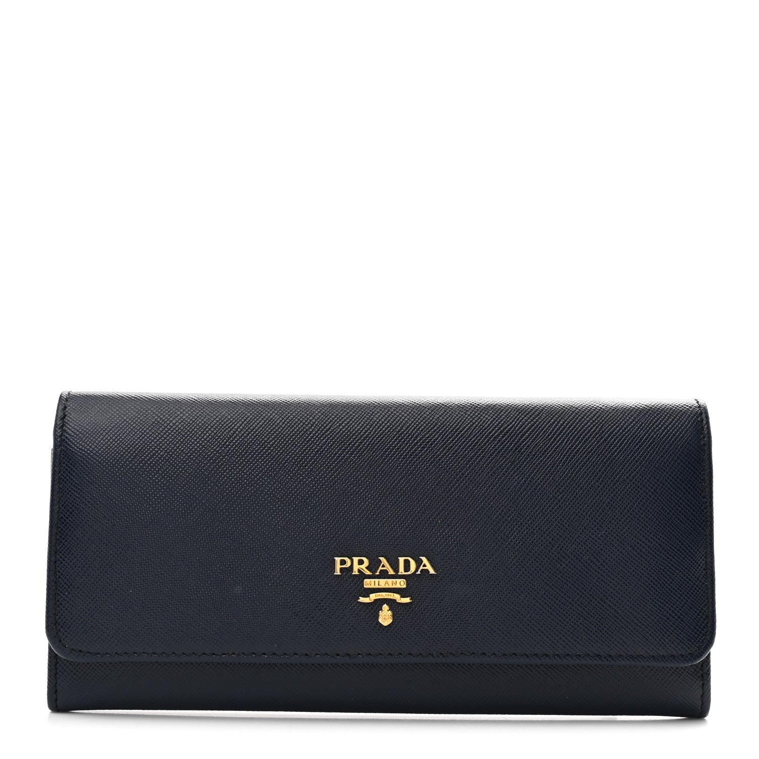 Saffiano Metal Continental Flap Wallet Baltico Argento