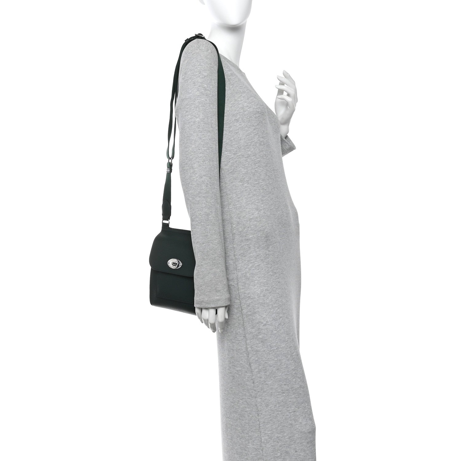 Small Classic Grain Calfskin New Antony Messenger Crossbody Mulberry Green