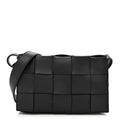 Lambskin Maxi Intrecciato Cassette Crossbody Bag Black