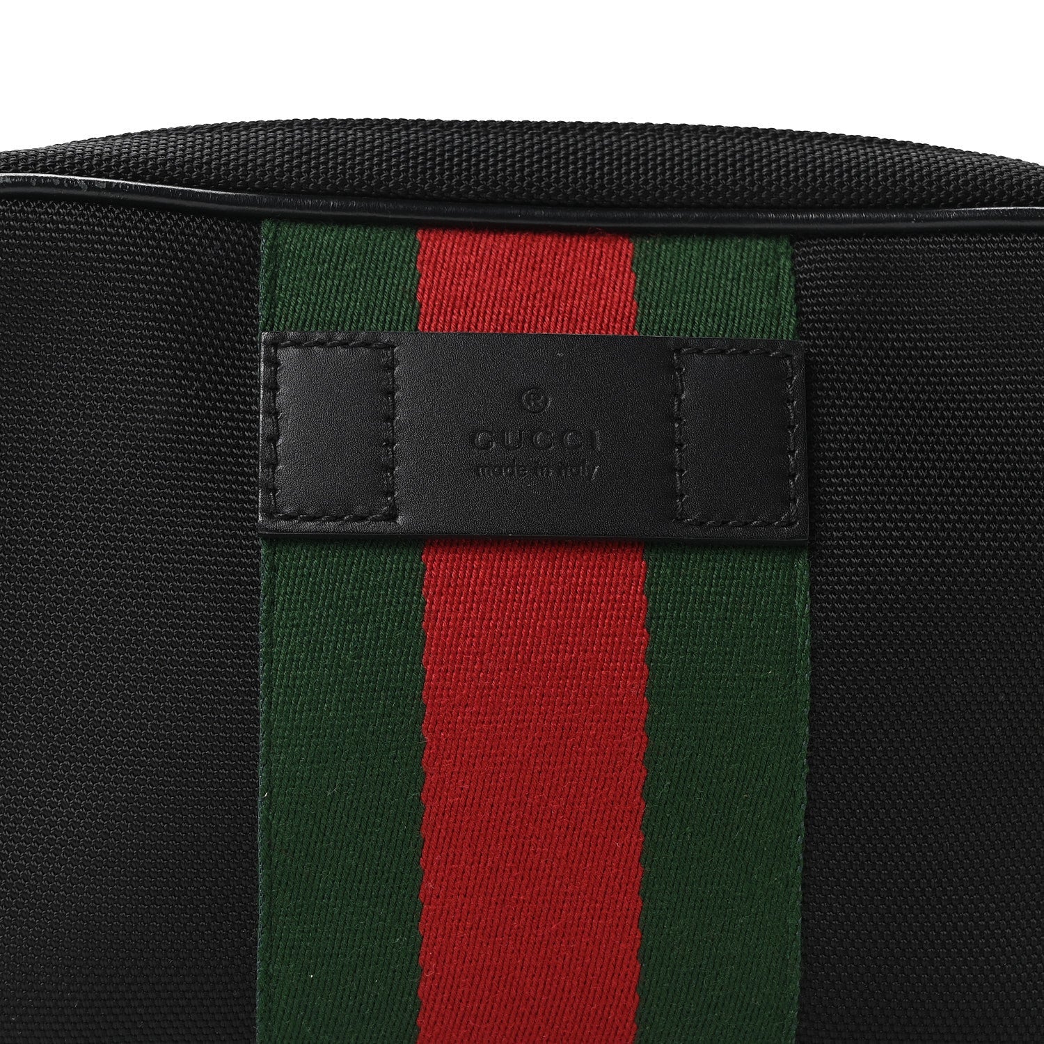 Canvas Web Slim Belt Bag Black