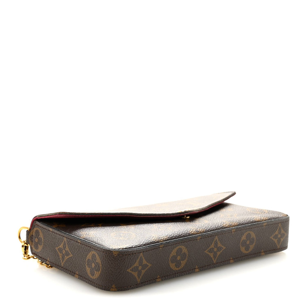 Monogram Pochette Felicie Chain Wallet Fuchsia