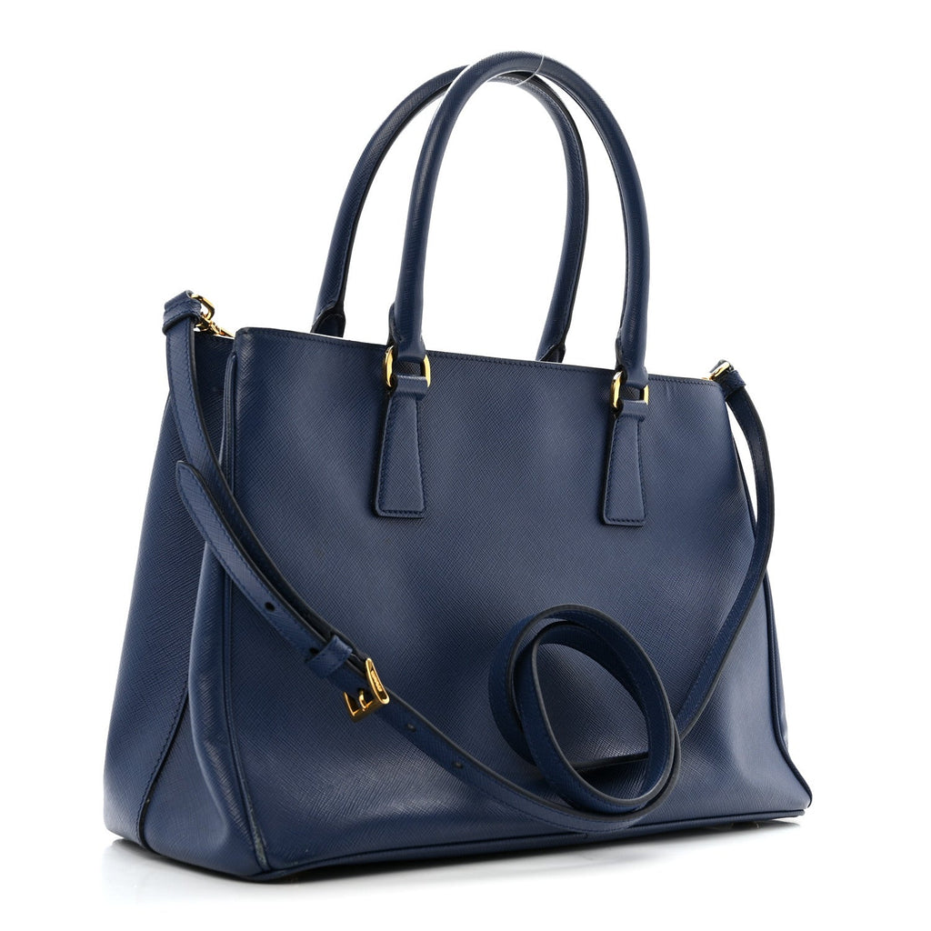 Saffiano Lux Medium Tote Bluette
