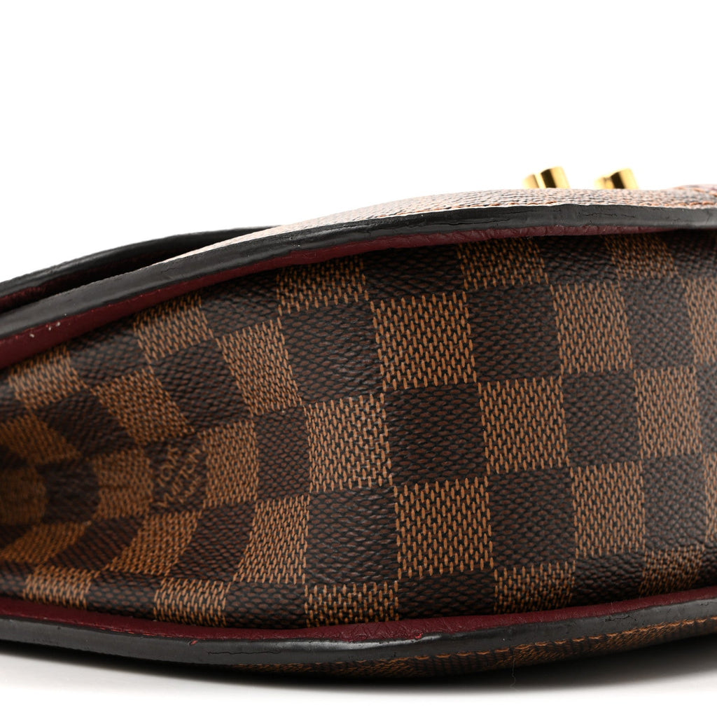 Damier Ebene Cuir Taurillon Wight Bordeaux