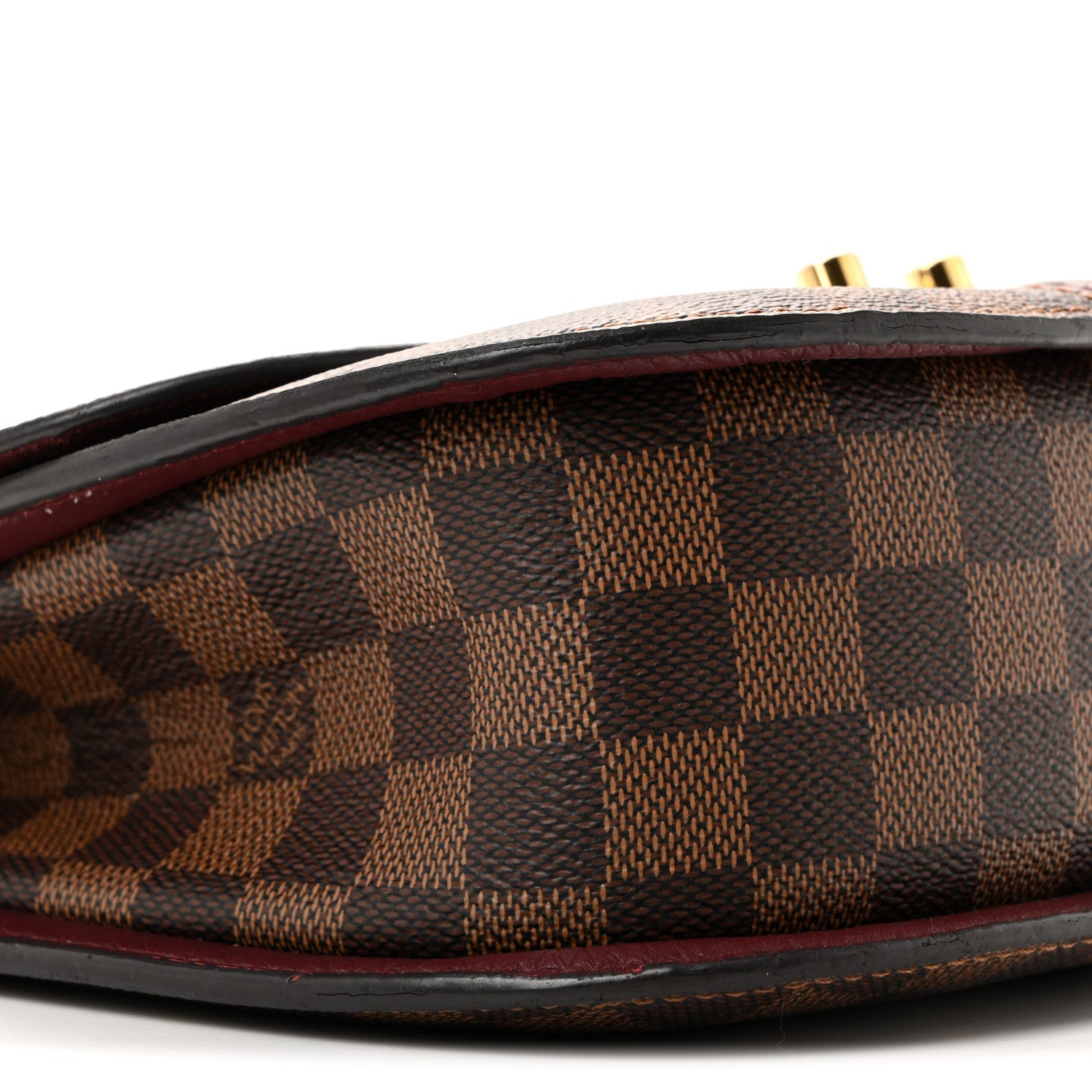 Damier Ebene Cuir Taurillon Wight Bordeaux