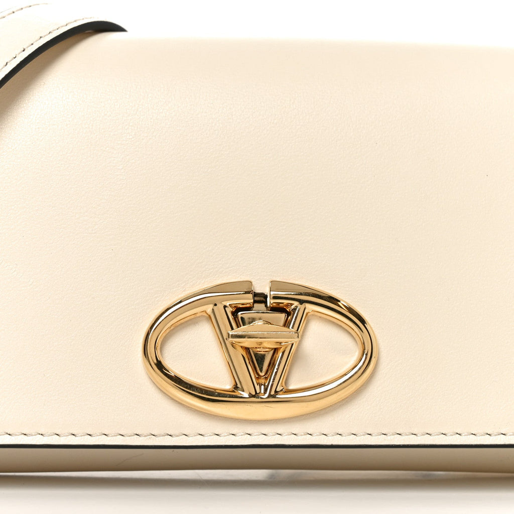 Calfskin Vlogo Crossbody Pouch White