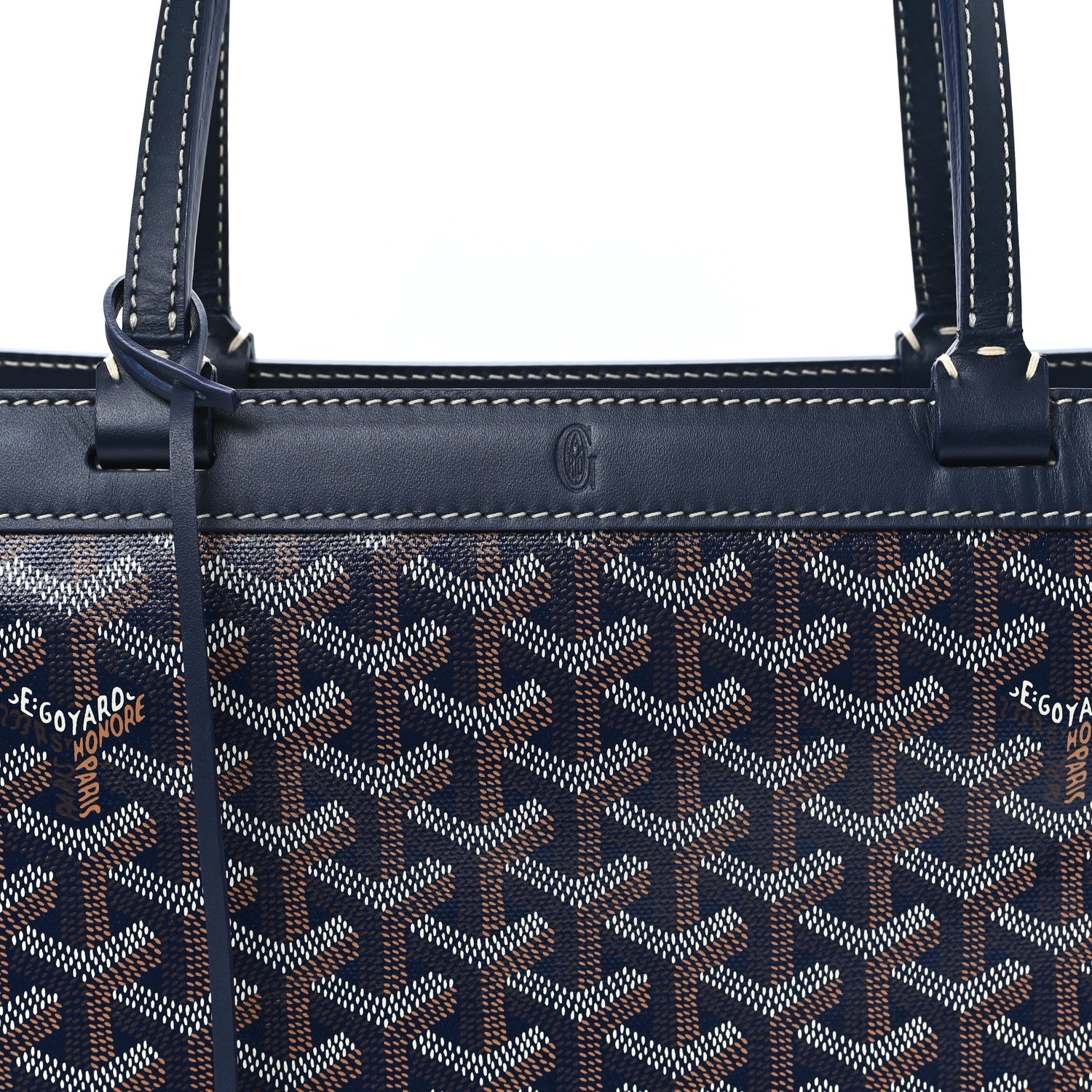 Goyardine Bellechasse Biaude MM Tote  Navy Blue