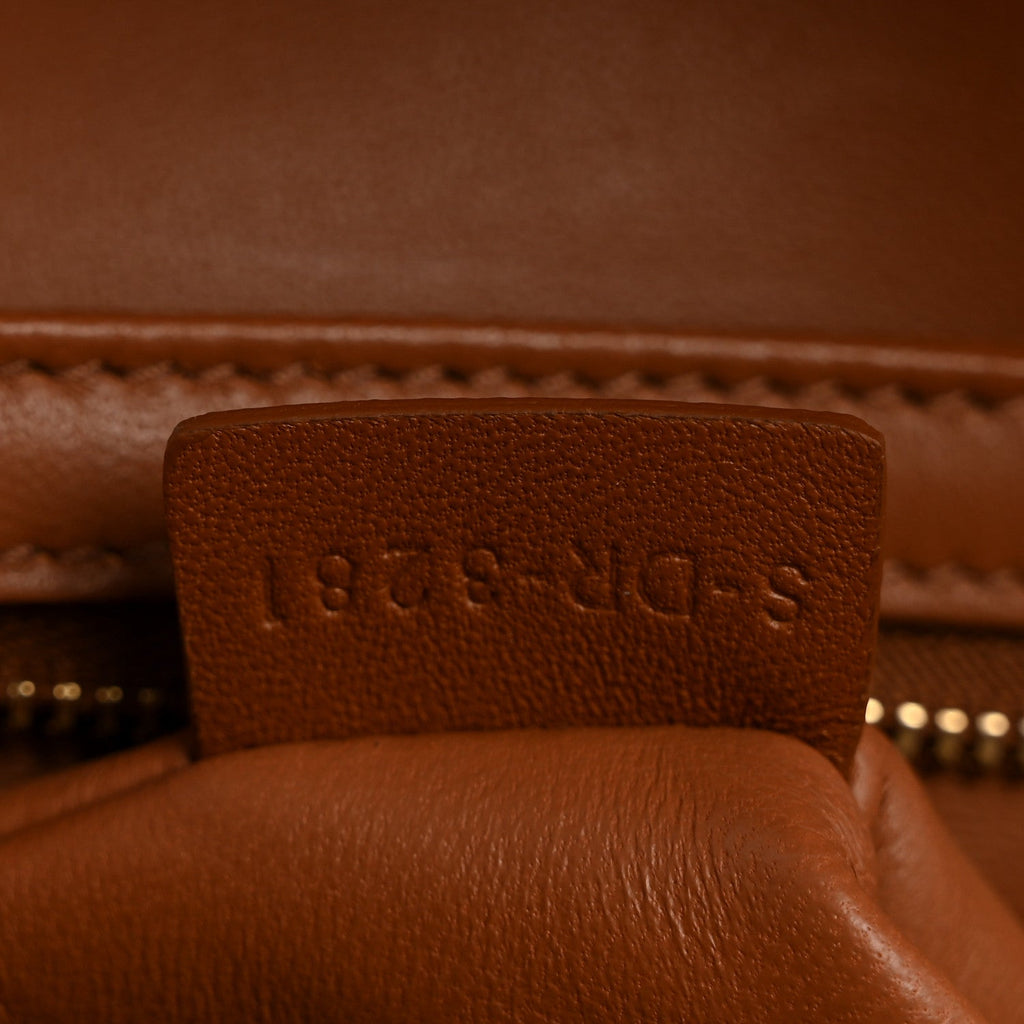 Calfskin Triomphe Canvas Teen Triomphe Bag Tan