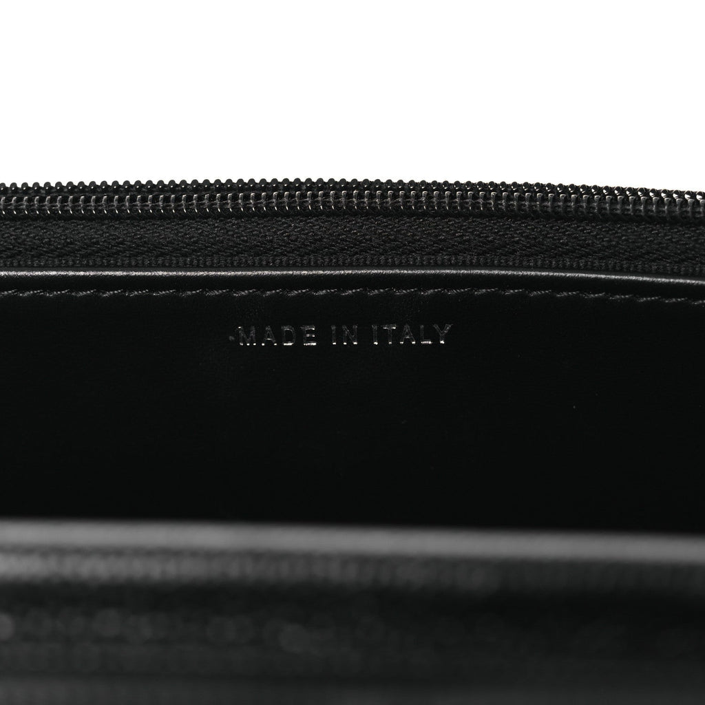 Caviar Quilted Crystal Star Wallet On Chain Black