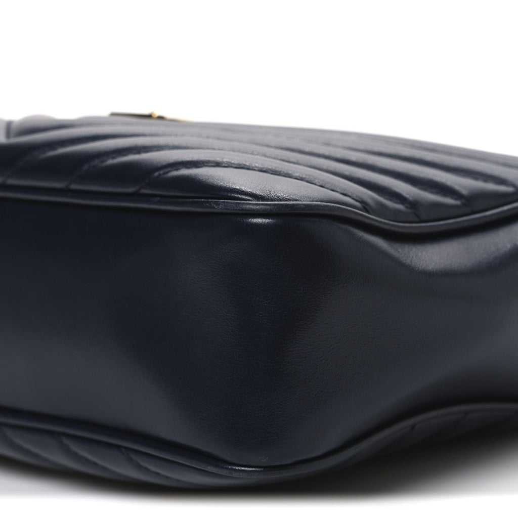 Calfskin Matelasse Monogram Lou Camera Bag Deep Marine