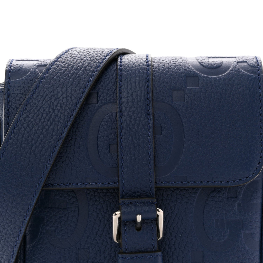 Piuma Calfskin Jumbo GG Embossed Small Messenger Bag Royale