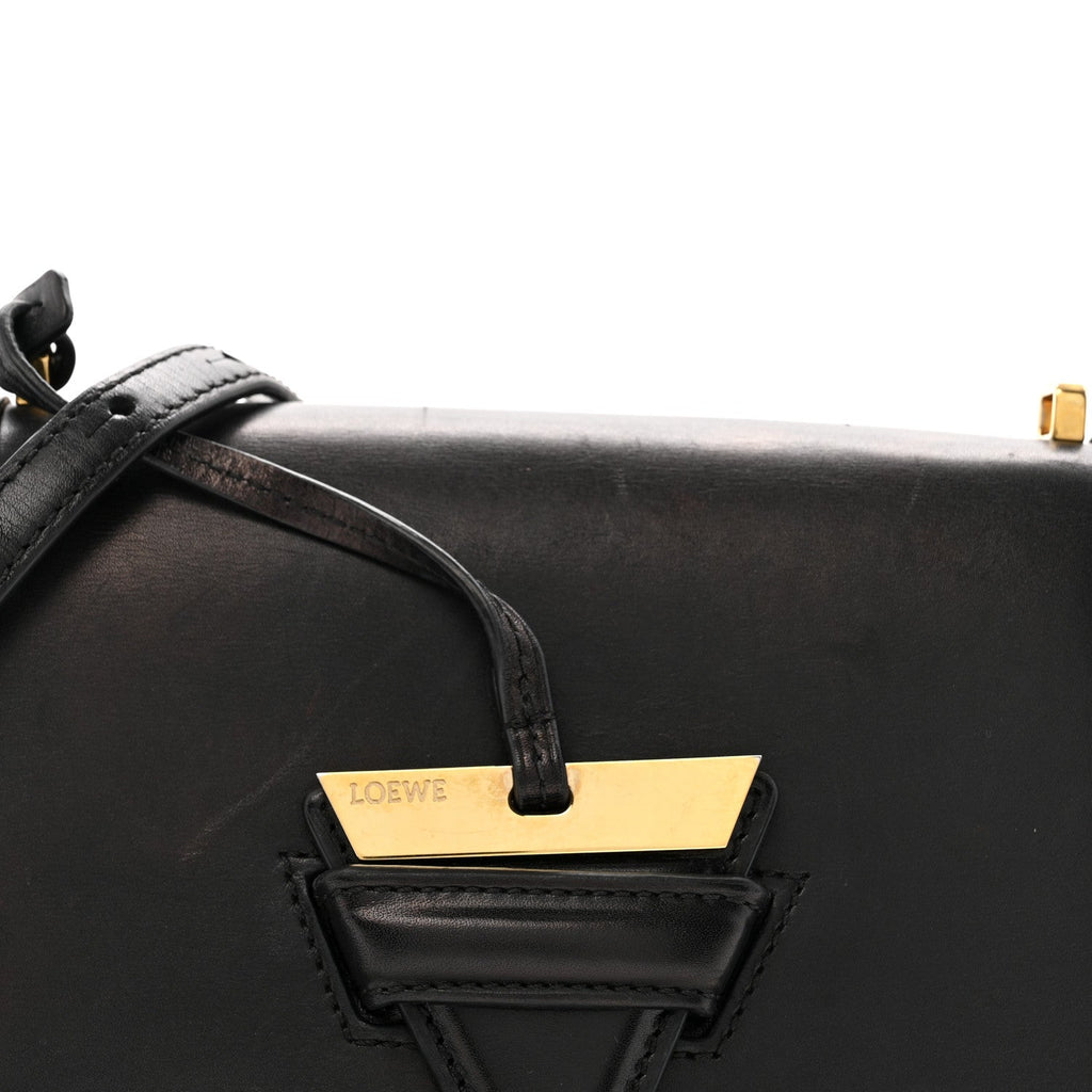 Calfskin Mini Barcelona Shoulder Bag Black