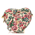 Matelasse Diagonal Brit Roses Print Mini Interlocking G Heart Shoulder Bag Multicolor