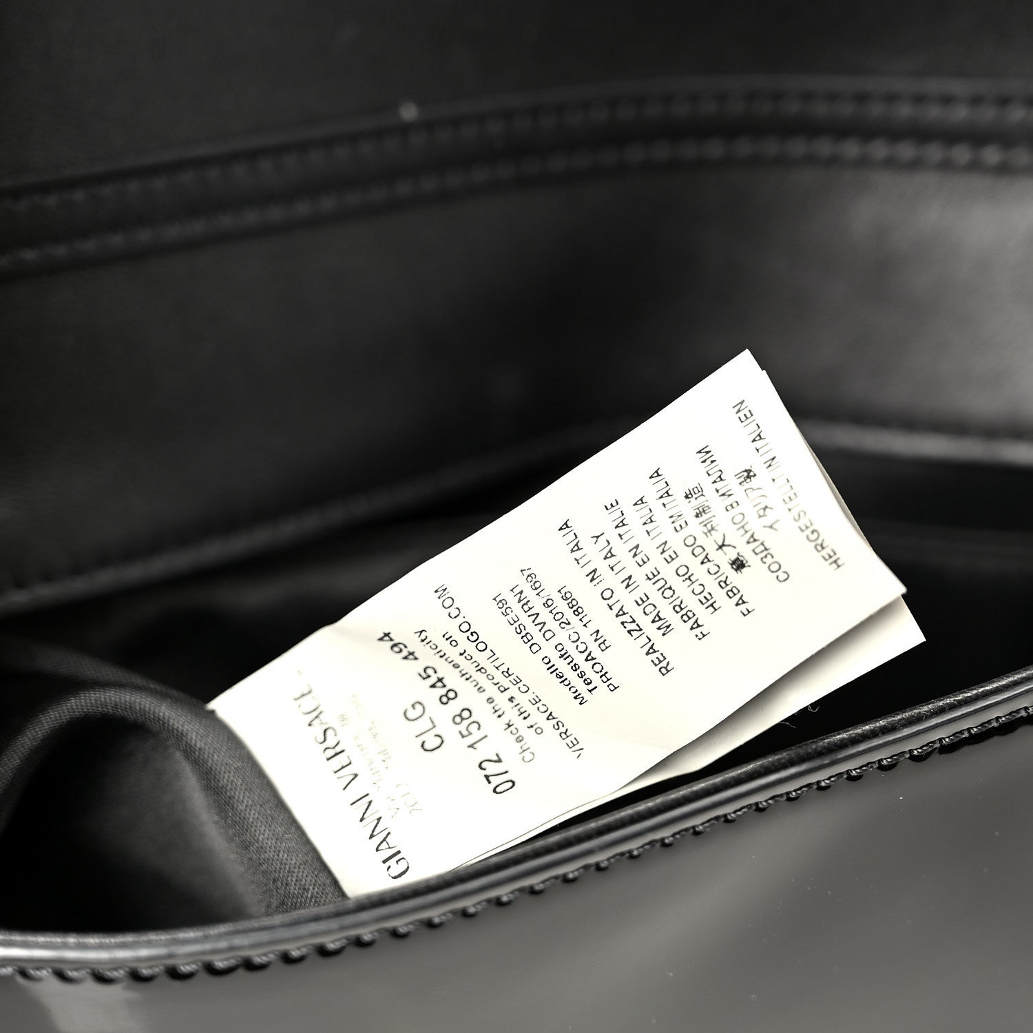 Patent Palazzo Medusa Chain Evening Bag Black
