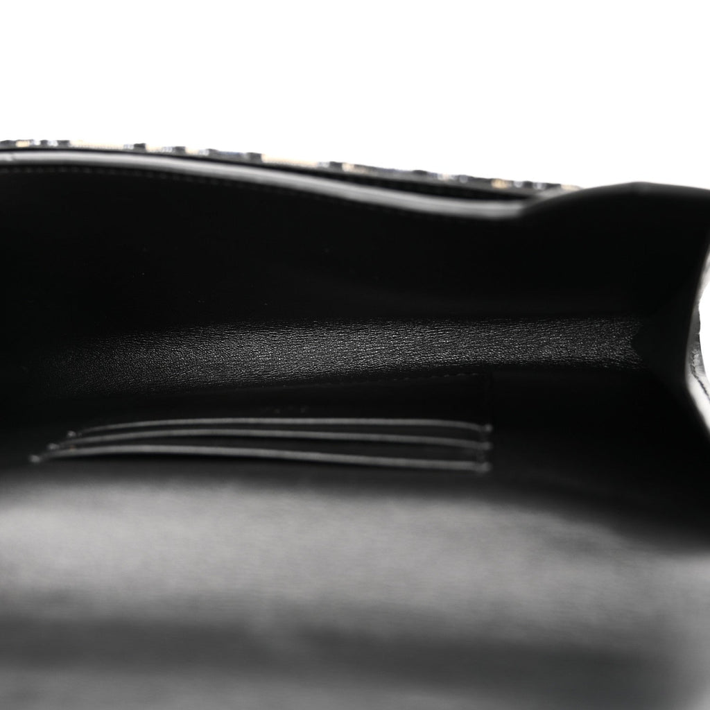 Oblique Smooth Calfskin Elite Wallet On Strap Black Blue