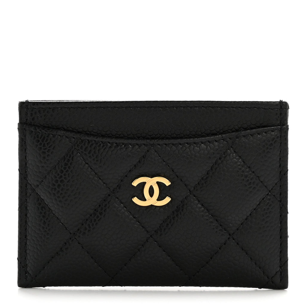 Caviar Quilted  Holder Black