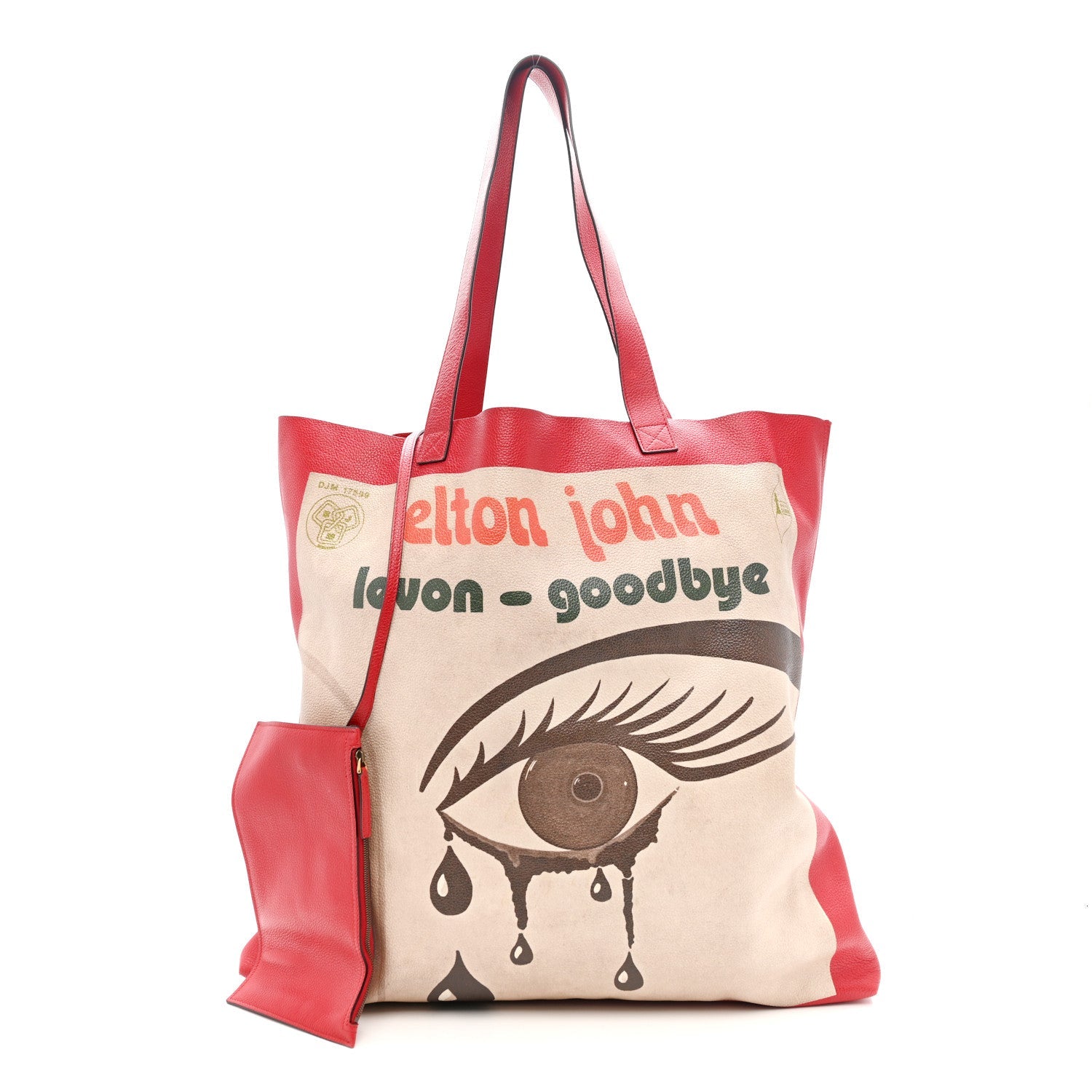 Calfskin Large Elton John Levon-Goodbye Tote Red