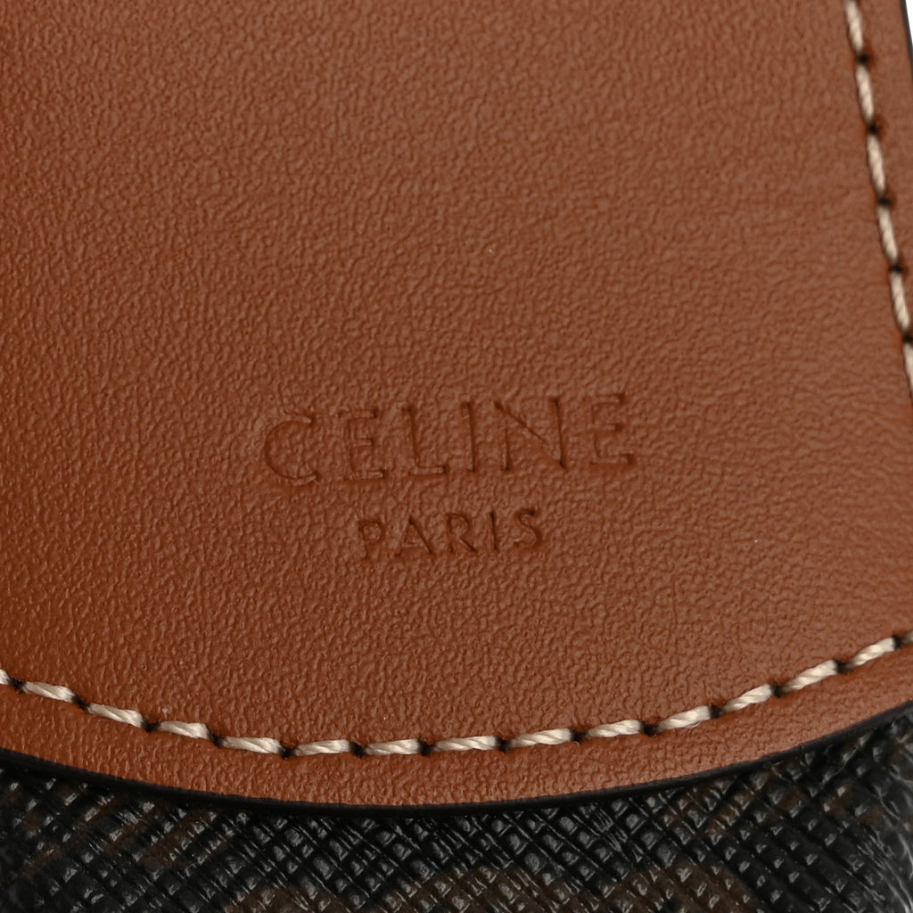 Calfskin Triomphe Canvas Small Heloise Shoulder Bag Tan