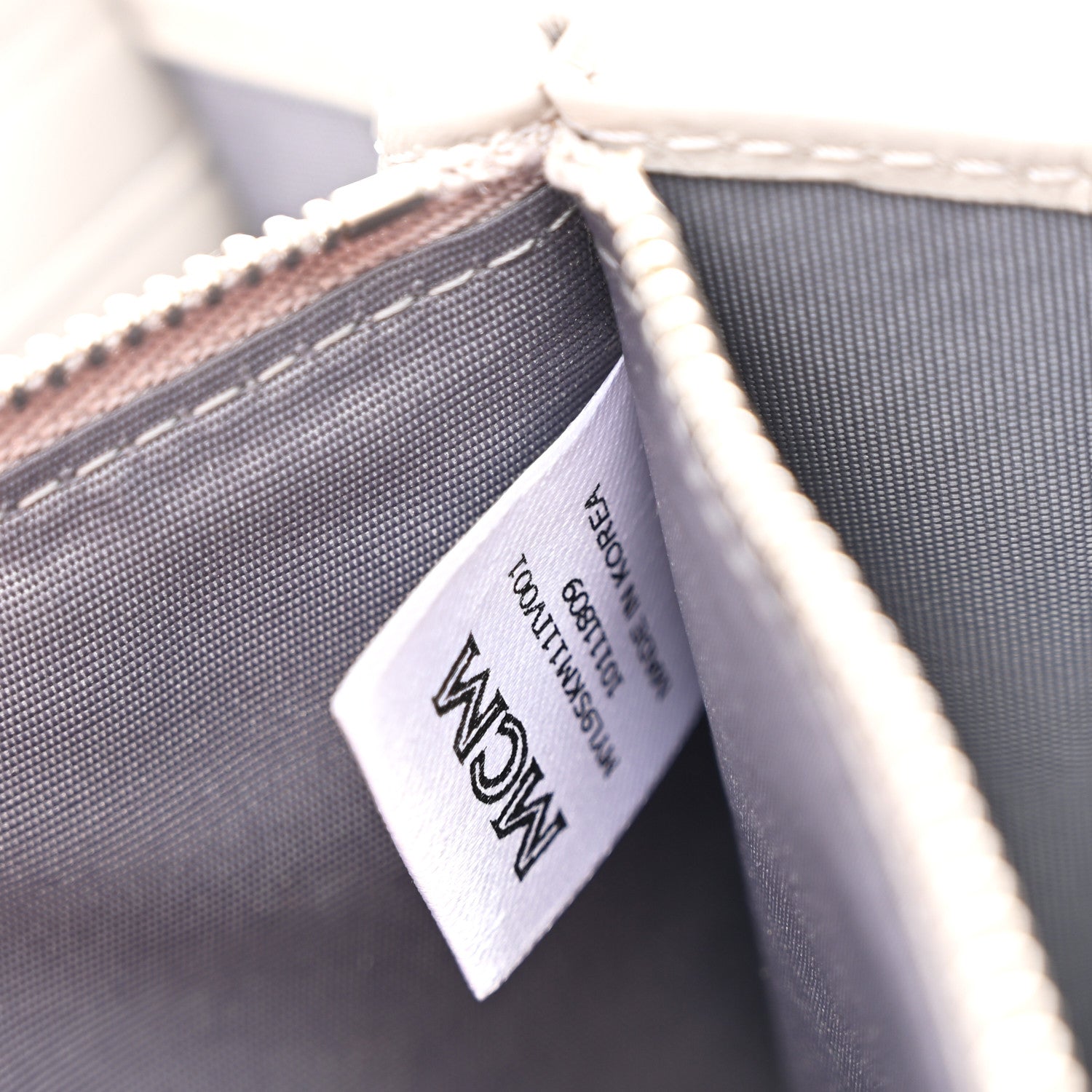 Calfskin Ottomar Monogram Klara Zip Wallet Dove