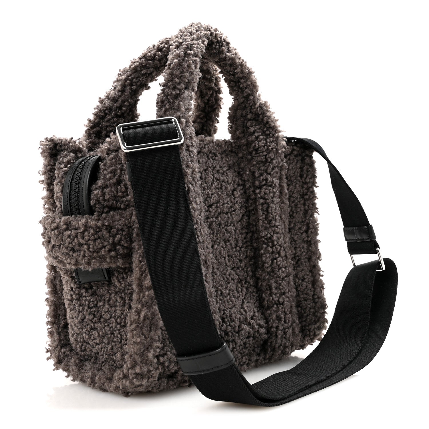 Polyester Cotton Small The Teddy Traveler Tote Bag Grey