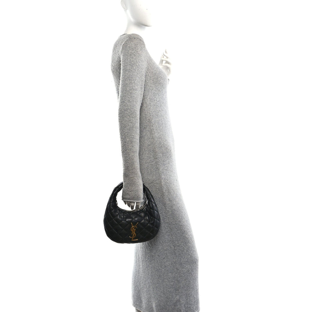 Lambskin Quilted Icarino Bag Black