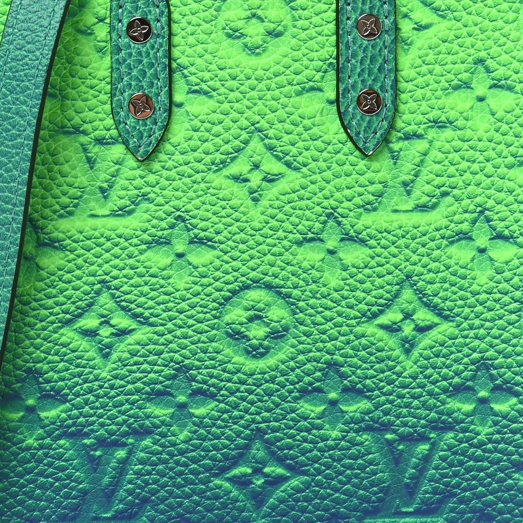 Taurillon Illusion Sac Plat XS Bleu Vert