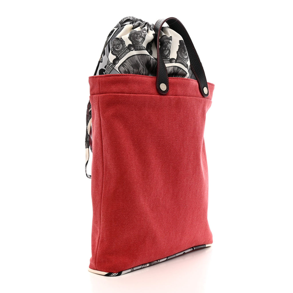 Canvas Taurillon Silk Petit H Tote Multicolor