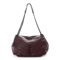 Vintage Lambskin Chevron Monogram Medium Nolita  Amaranto