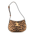 Canvas Calfskin Medium Tilly Triomphe Shoulder Bag Leopard