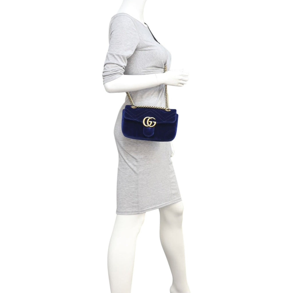 Gucci GG Marmont Velvet Mini Shoulder Bag