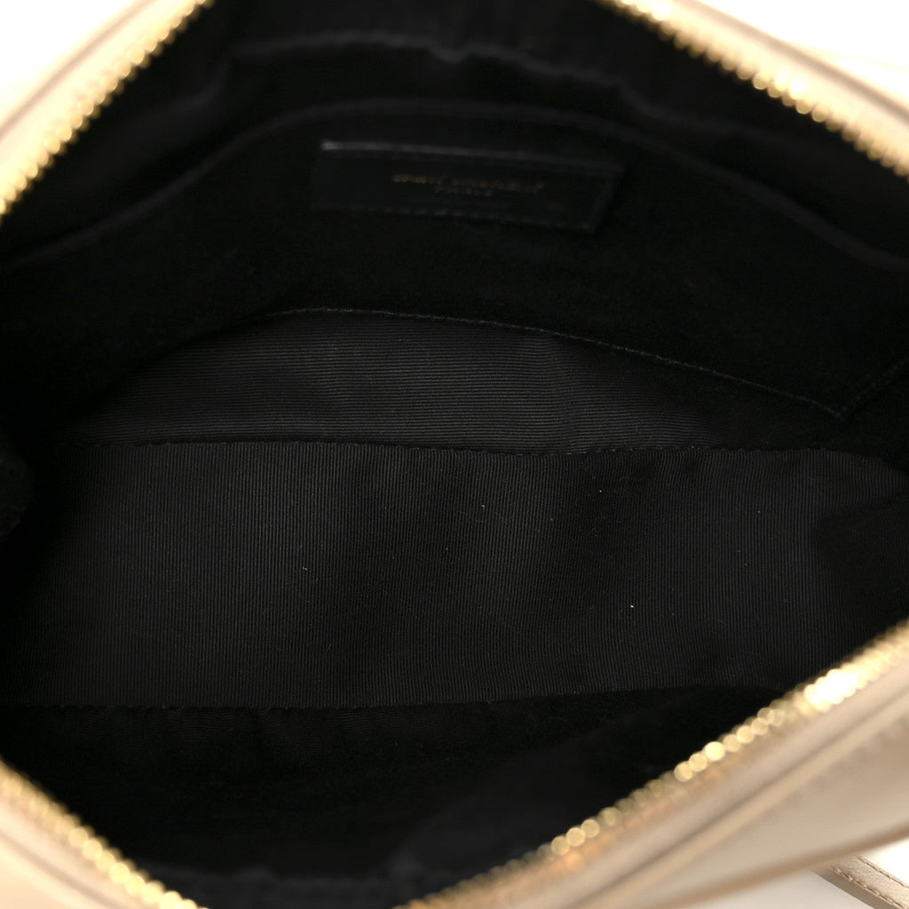 Calfskin Matelasse Monogram Lou Camera Bag Dark Beige
