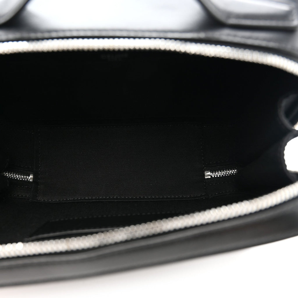 Triomphe Canvas Top Handle Messenger Box Black