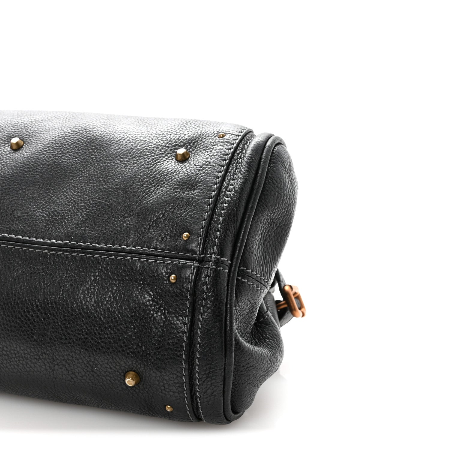 Calfskin Medium Paddington Satchel Black