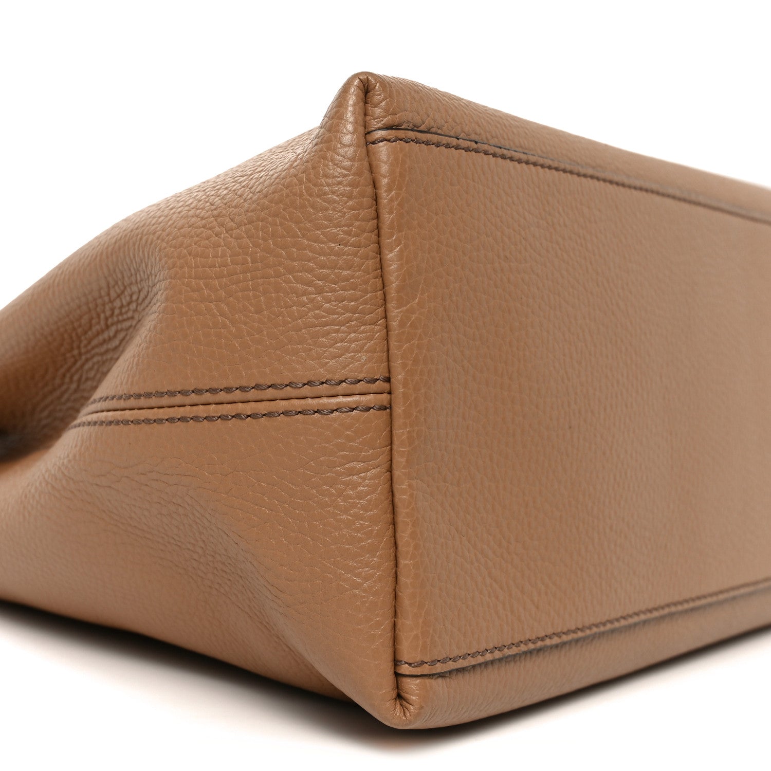 Pebbled Calfskin Medium Soho Chain Shoulder Bag Camelia