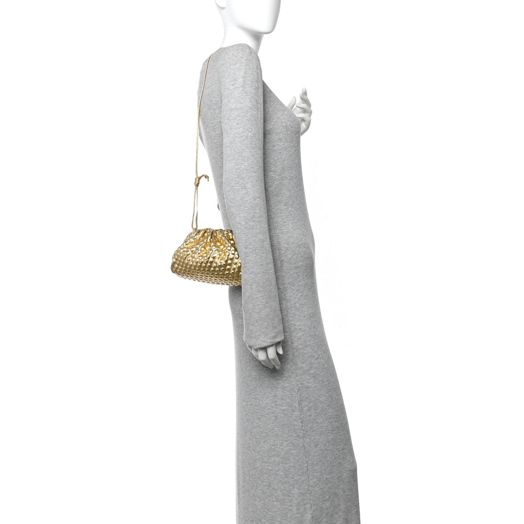 Metallic Fabric Bubble Wrap The Mini Pouch Gold
