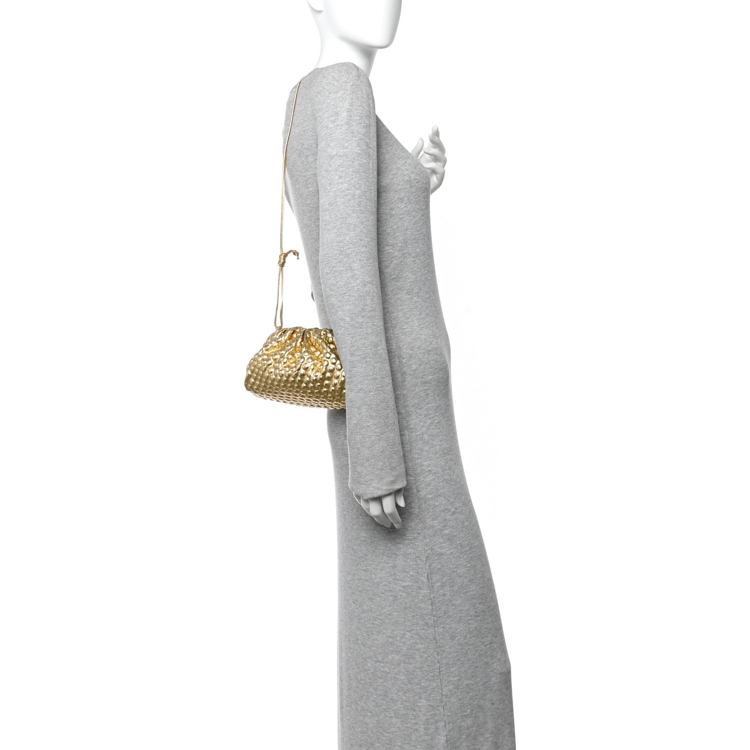 Metallic Fabric Bubble Wrap The Mini Pouch Gold