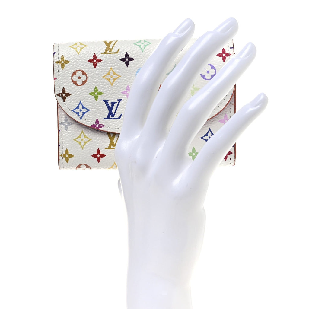 LV X TM Monogram Multicolor Rosalie Coin Purse White Kawaii Pink
